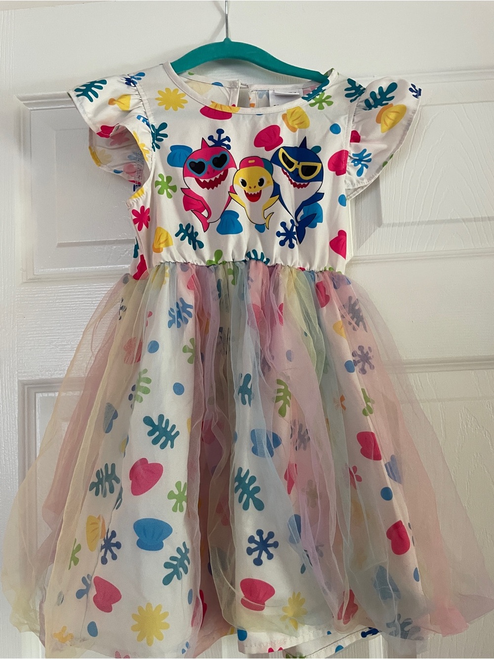 PatPat PinkFong Baby Shark part dress - 4T